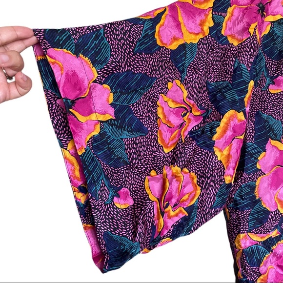 Warm Samurai Silk Romper floral 2 medium nwt - Picture 4 of 7